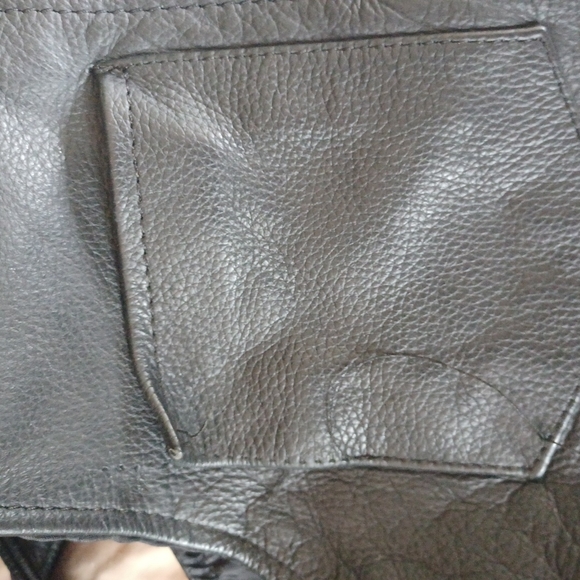 Motorcycle chaps interstate leather size small short black leathet - Picture 5 of 5